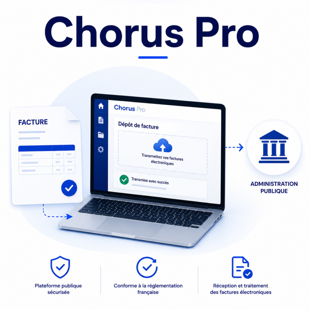 Découvrez Chorus Pro, la plateforme utilisée pour transmettre les factures électroniques aux entités publiques en France.